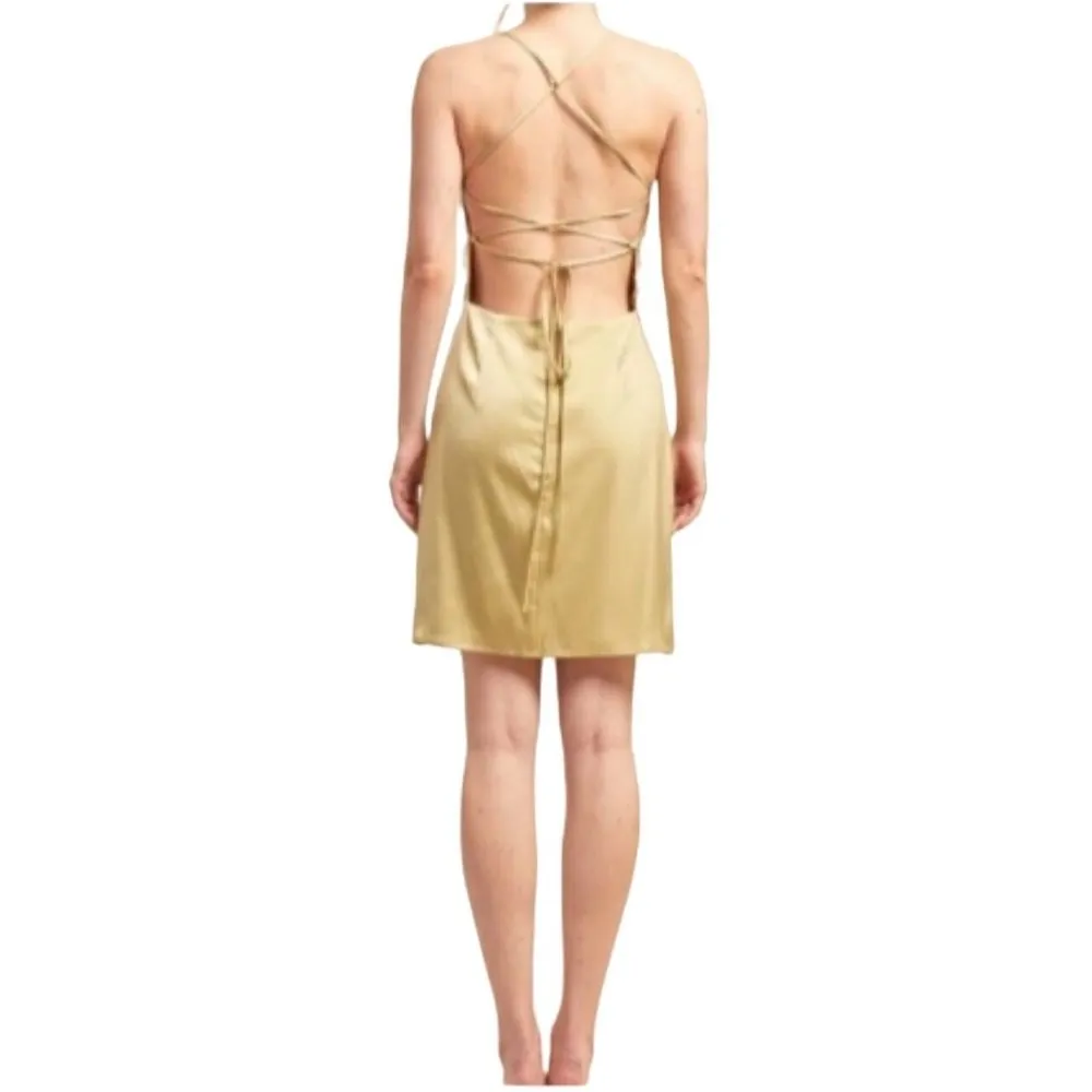 Lena Strappy Back Cocktail Dress in Wasabi Size Small NWT - Image 3