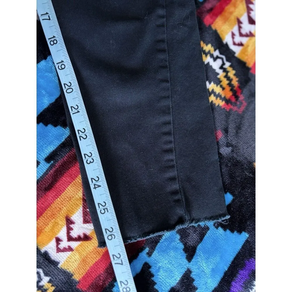 Supplies Skinny Leg Distressed Black Ankle Denim Jeans Mid Rise Size See Measure - Image 8