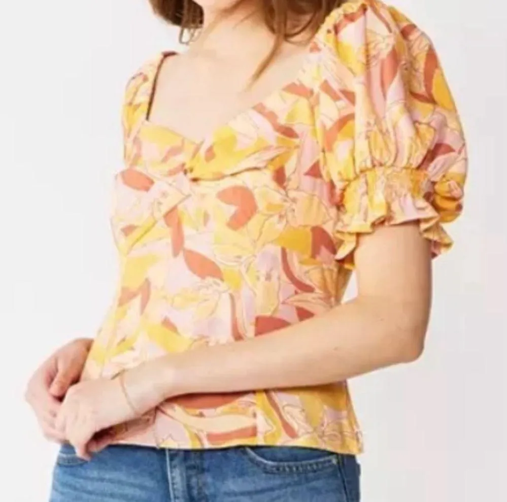 B03- Nine West pink and blue twist front top plus size 3x - Image 3