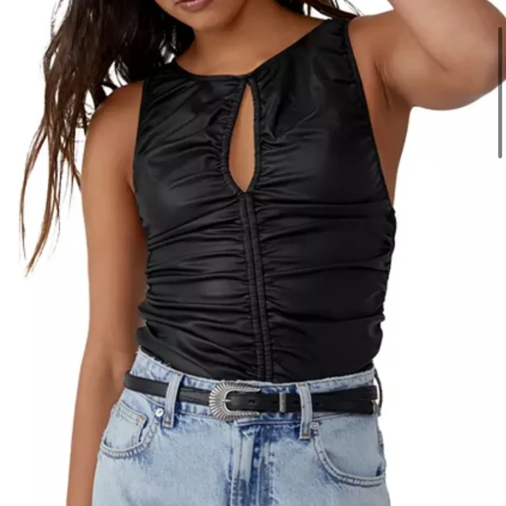 Ride Along Vegan Leather Top Black - Image 2