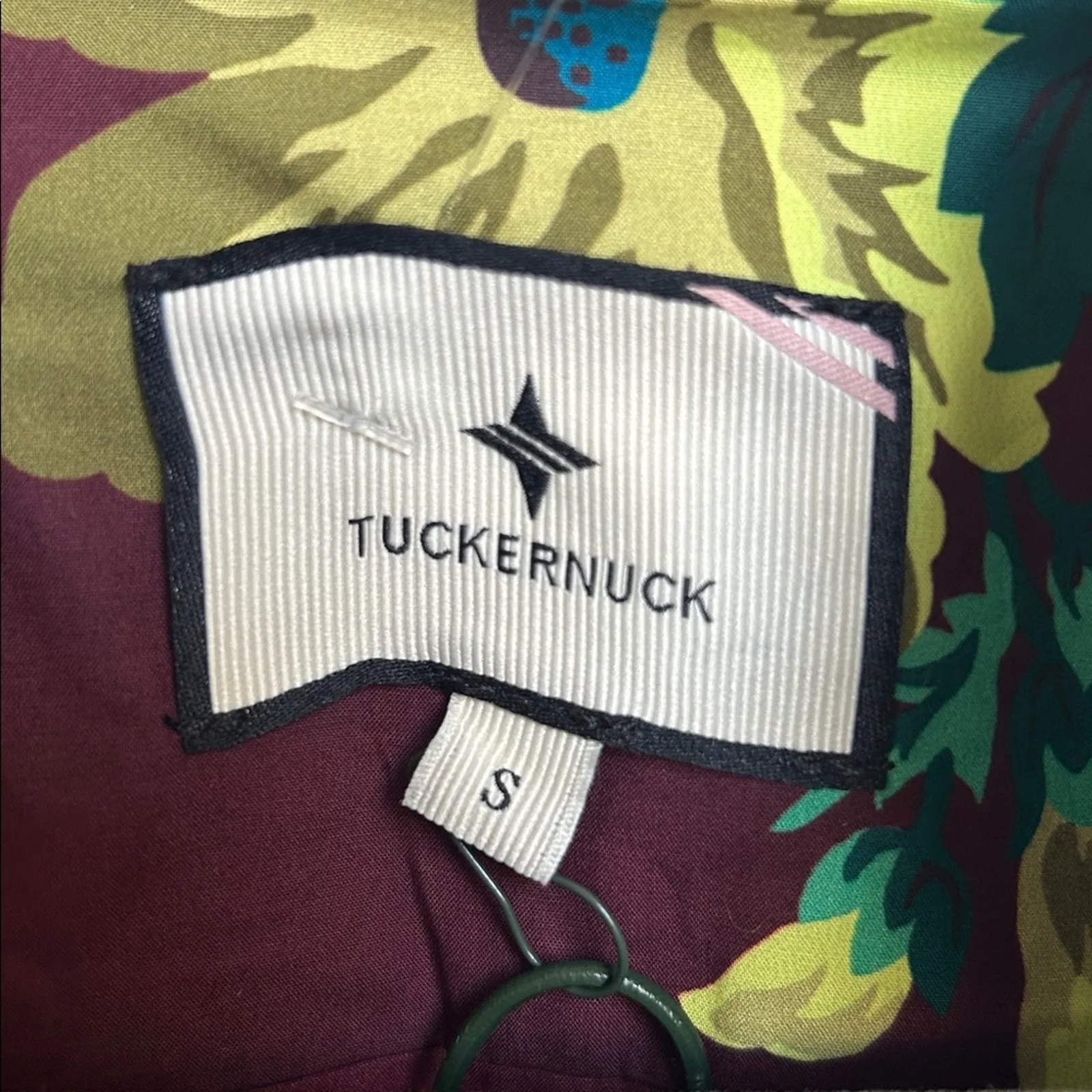 Tuckernuck Oxblood Verdant Floral Alice Ruffle Midi Dress Size Small NWT Preppy - Image 4