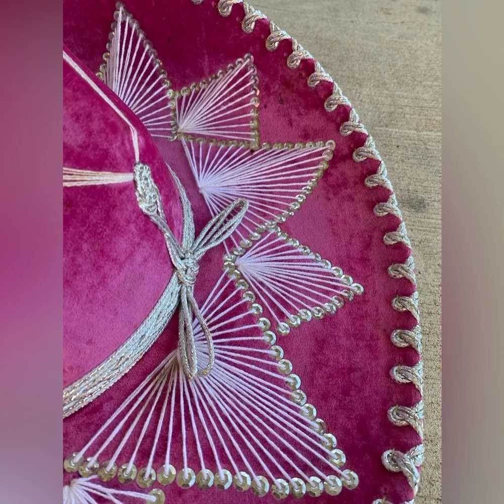 Gonzalez Authentic Mexican Sombrero Hat Pink - Image 4