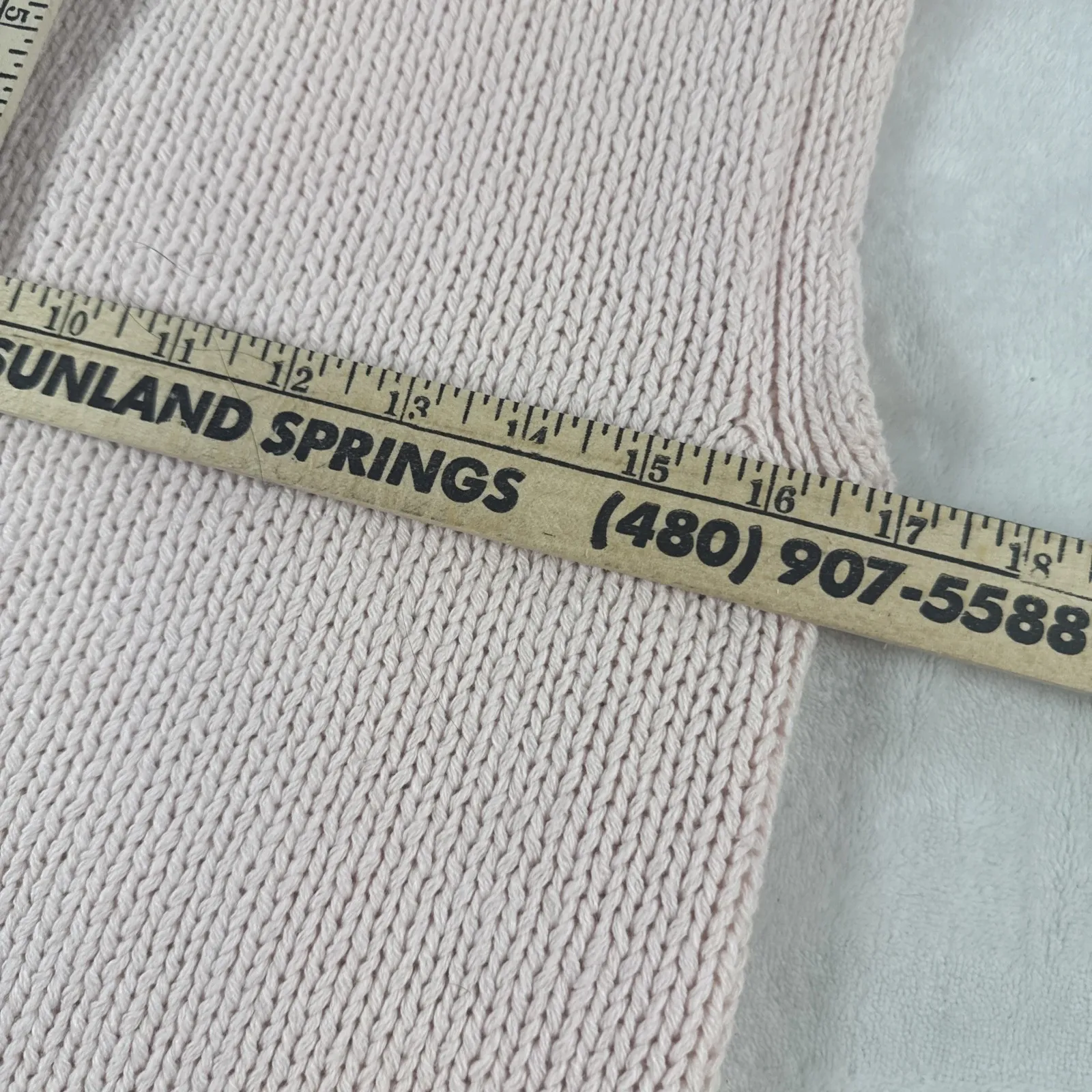 Vintage Jennifer Reed Hand Knit Cable Sweater Vest Pink Women's Size S V - Image 8