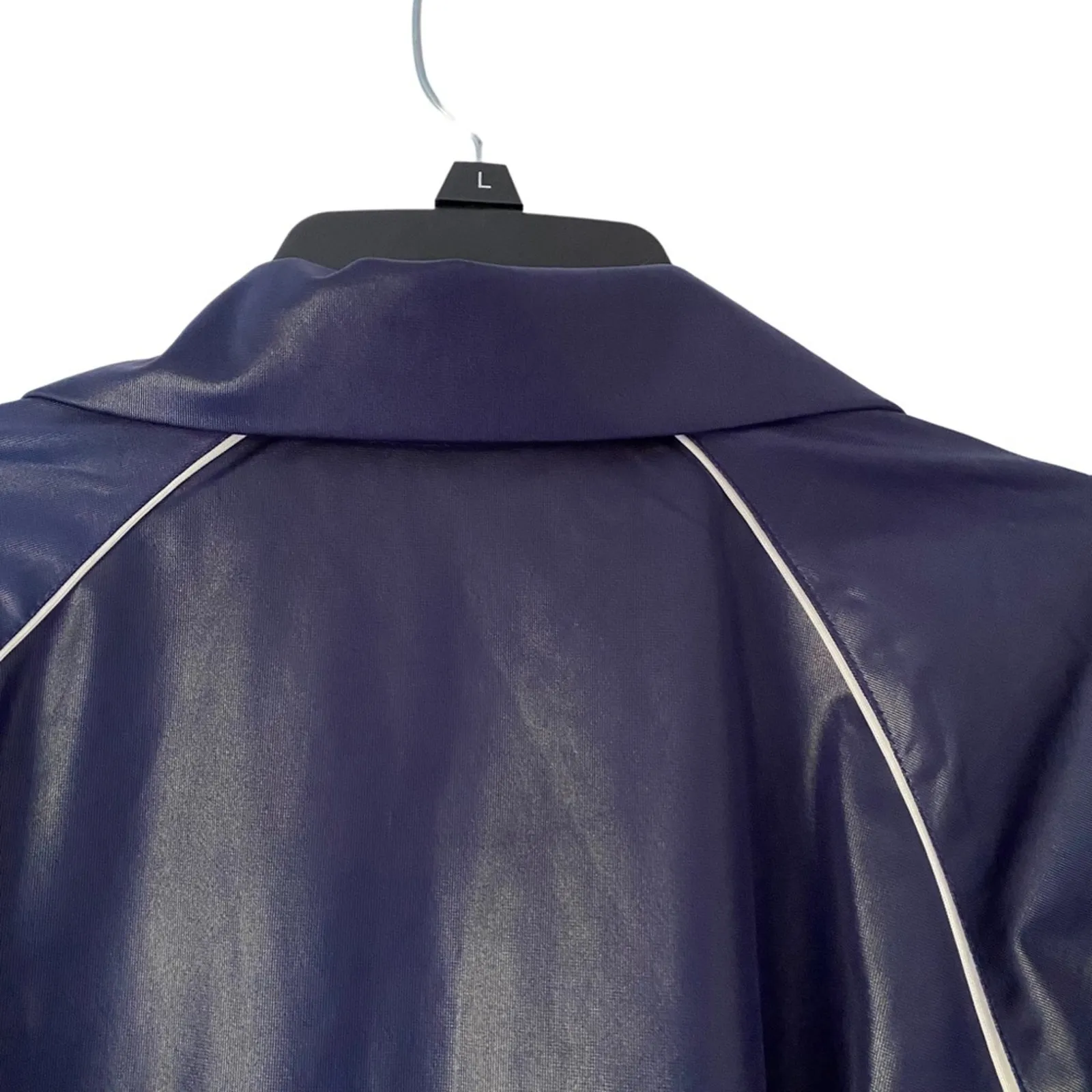 Chris Evert RARE circa 1980 Blue Tennis Warm up Icon Vintage jacket Large Shiny - Image 5