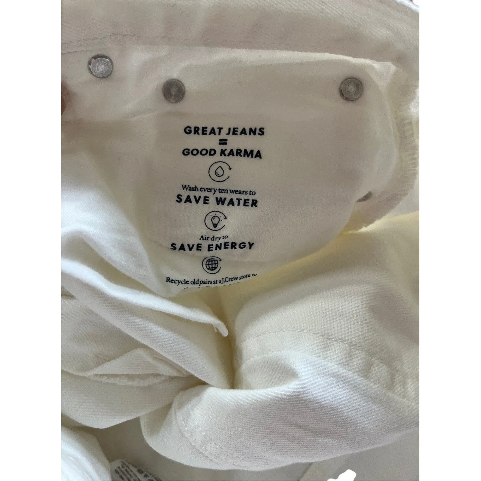 J. Crew Jeans White Denim Jean Raw Hem Cotton Mini Skirt Size 29 - Image 7
