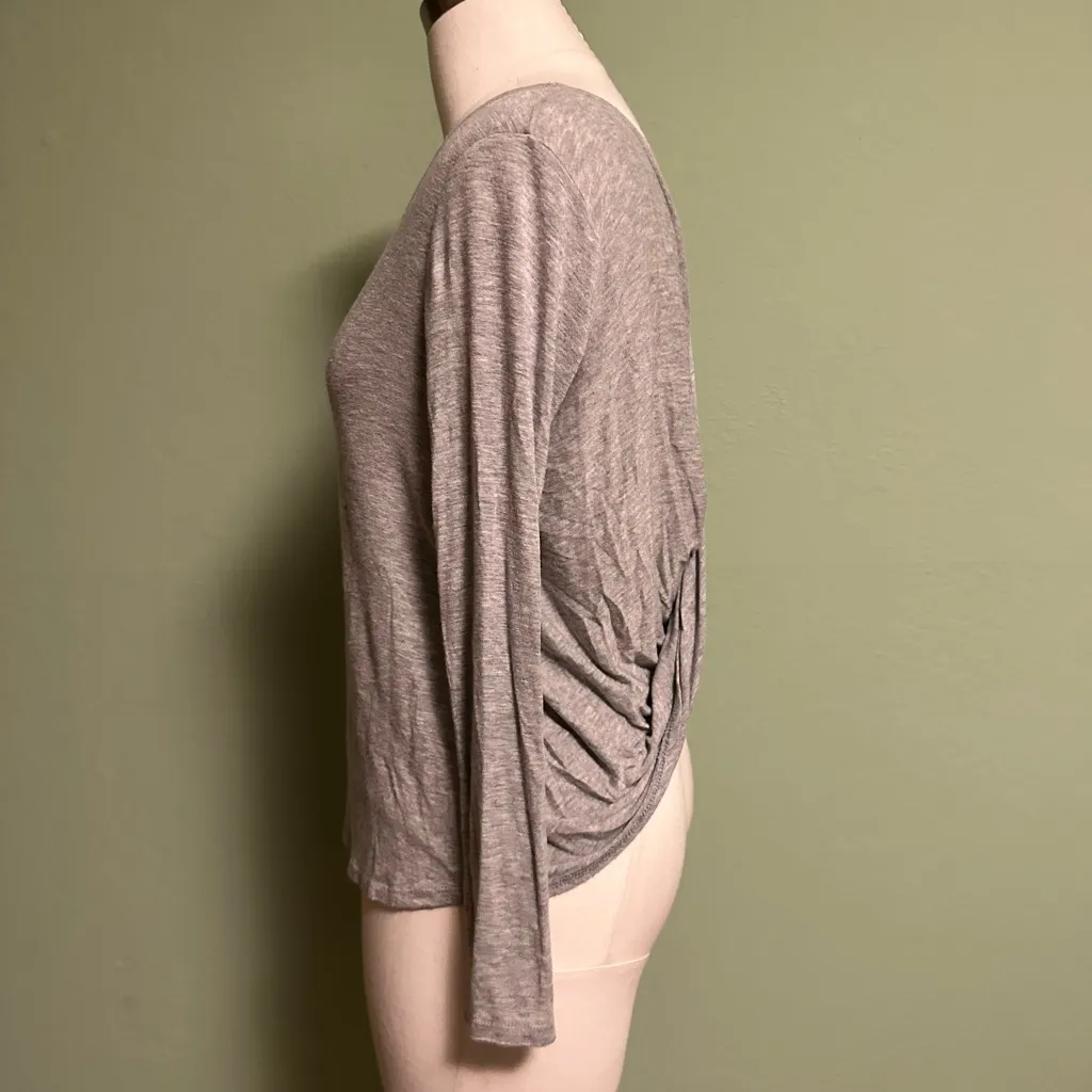 Drapey low back long sleeve tee Gray - Image 3
