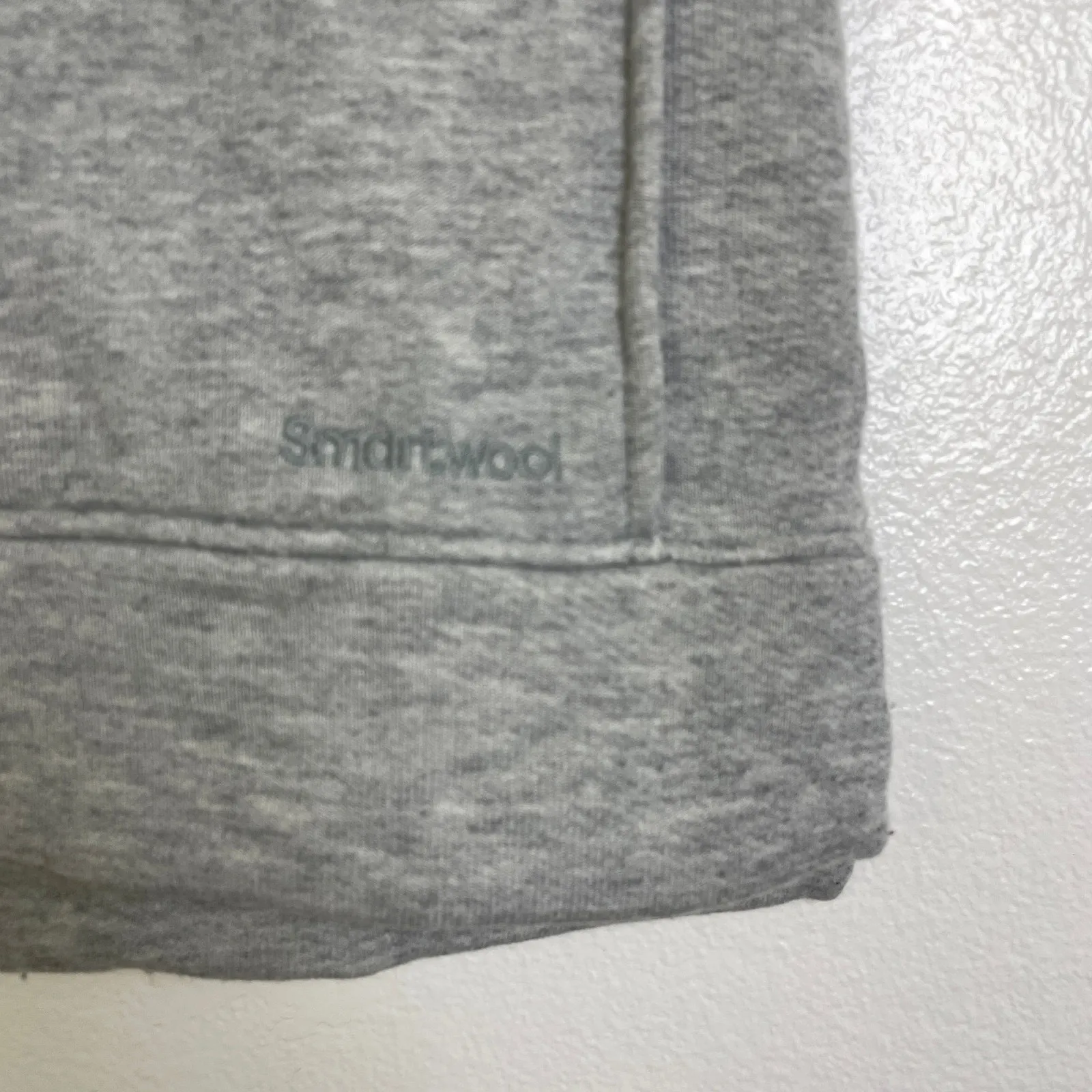 Smartwool Terry Hoodie Sweatshirt Womens Small Grey Sleeveless Wool Blend EUC - Image 5
