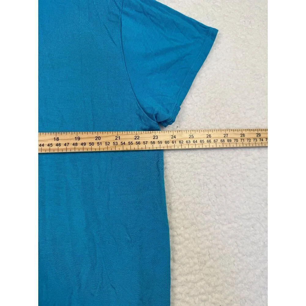 Life Is Good Womens Sleep Tee Blue Flowers Cotton Casual Boxy Relaxed‎ Size XXL - Image 4