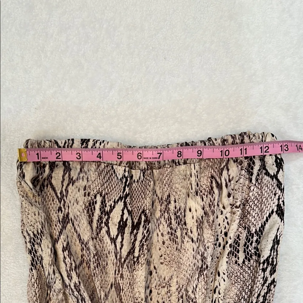 Lavender Brown Gray Snake Print Jumpsuit size S - Image 9