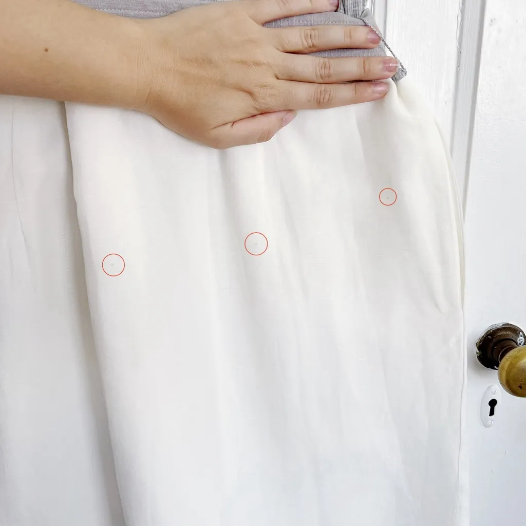 REISS • Zeta Mini Dress grey white linen drop tie waist sleeveless colorblock - Image 16