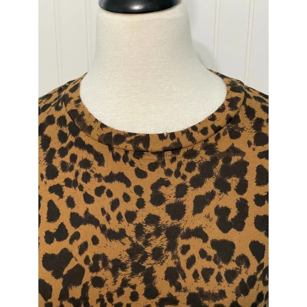 n:PHILANTHROPY Jigsaw BFF T-Shirt Leopard‎ Animal Print Brown Black XS - Image 10