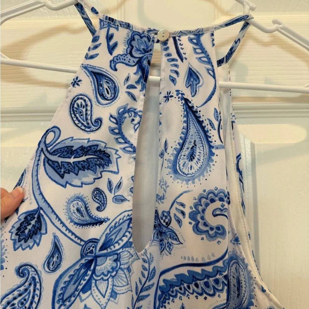 Show Me Your Mumu Gomez Mini Dress Blue Paisley Size XS - Image 7