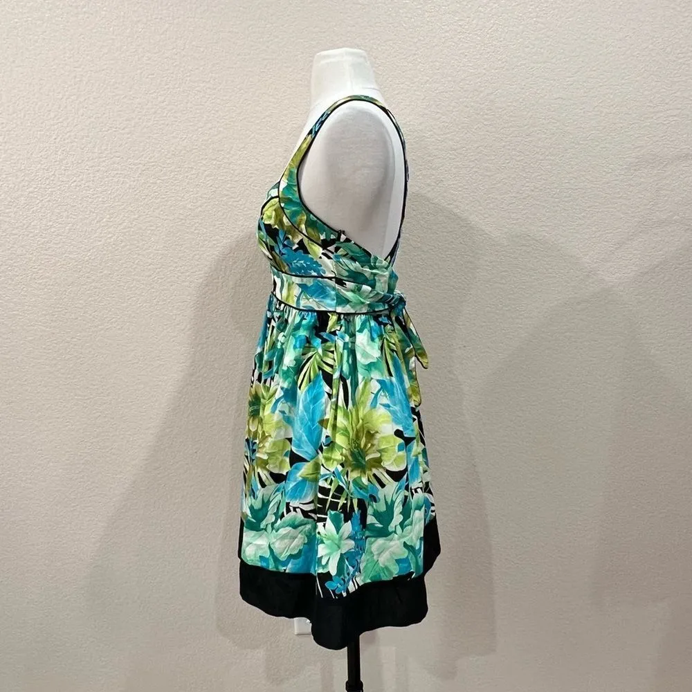 City Triangles Tropical Floral Empire Waist Mini Dress NWT Sz 9 - Image 4