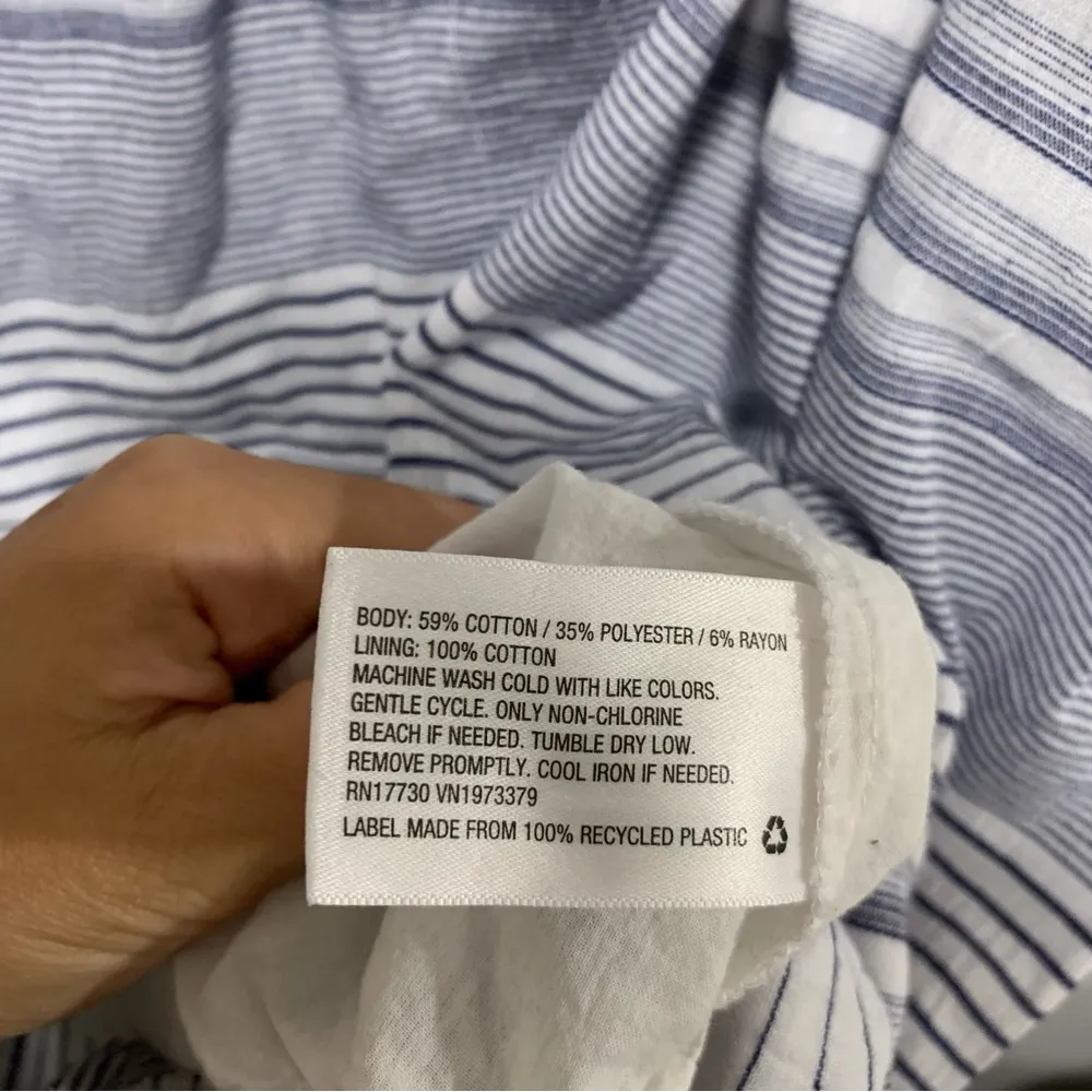 A New Day Striped Blue Summer Dress - Size Medium - Image 4