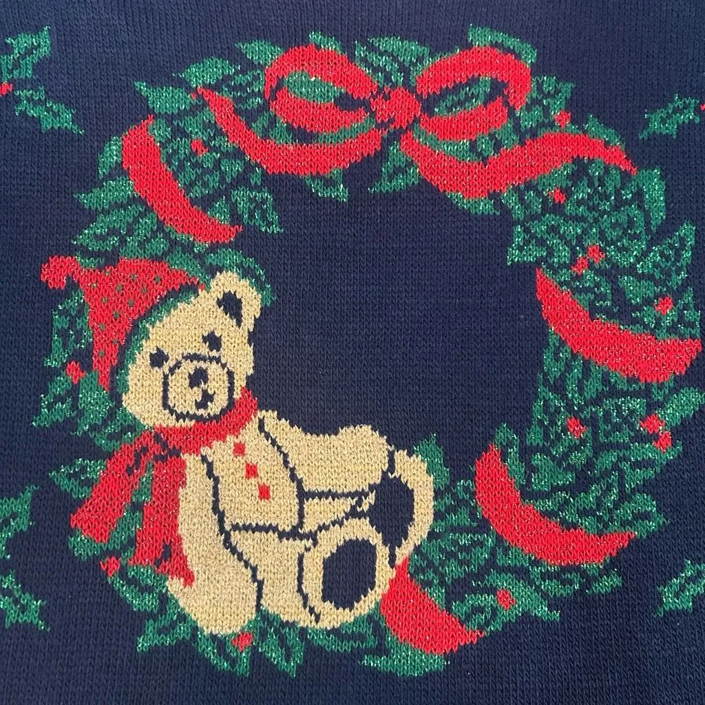 Vintage Nutcracker Women’s Small Blue Ugly Christmas Sweater - Image 6