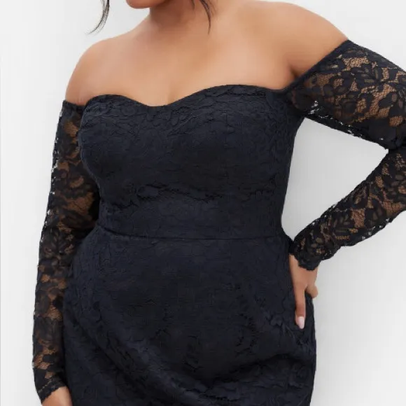 City Chic Lace Athena Dress - Navy. XL (22) - Image 2