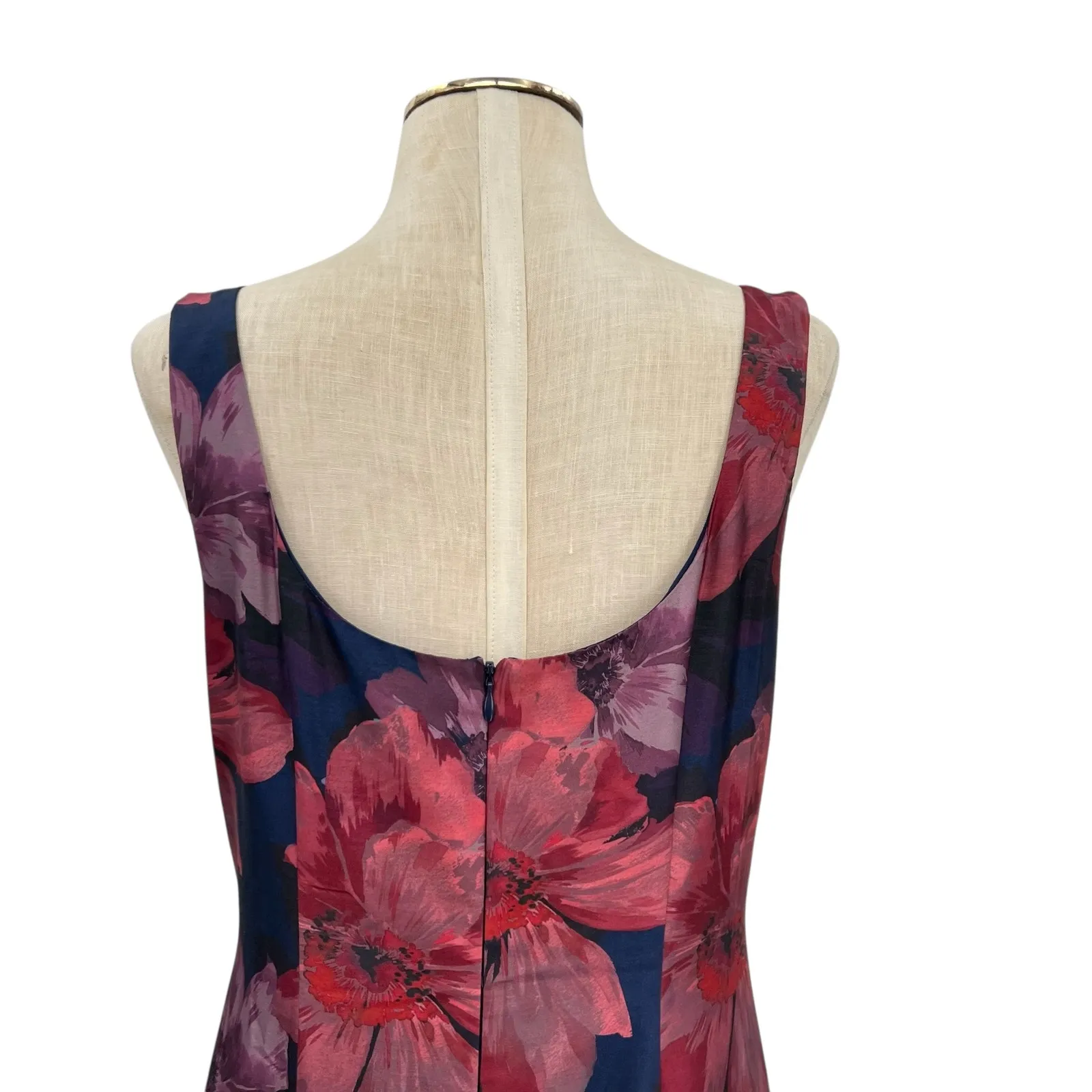 Hutch Luna Dress Gown Maxi Floral Print Tiered Navy Blue‎ Pink Size US 10 - Image 10