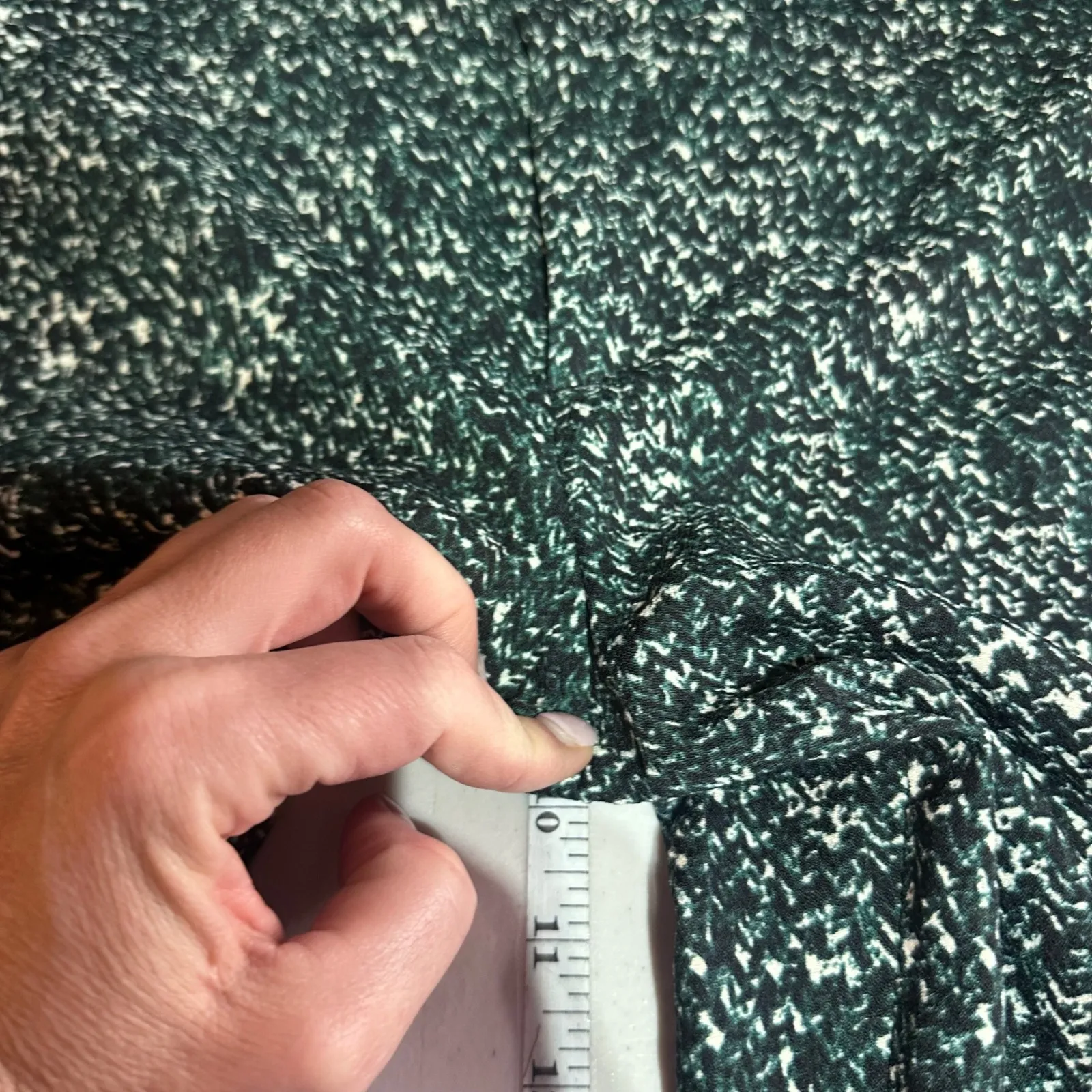 ZARA Green Black White‎ Textured Ankle Pants Women's M Office Career Workwear - Image 10