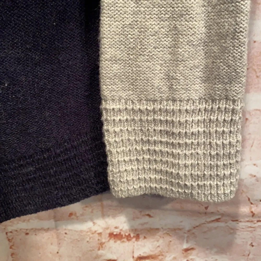 Madewell back zip hi low pullover sweater M grey - Image 11