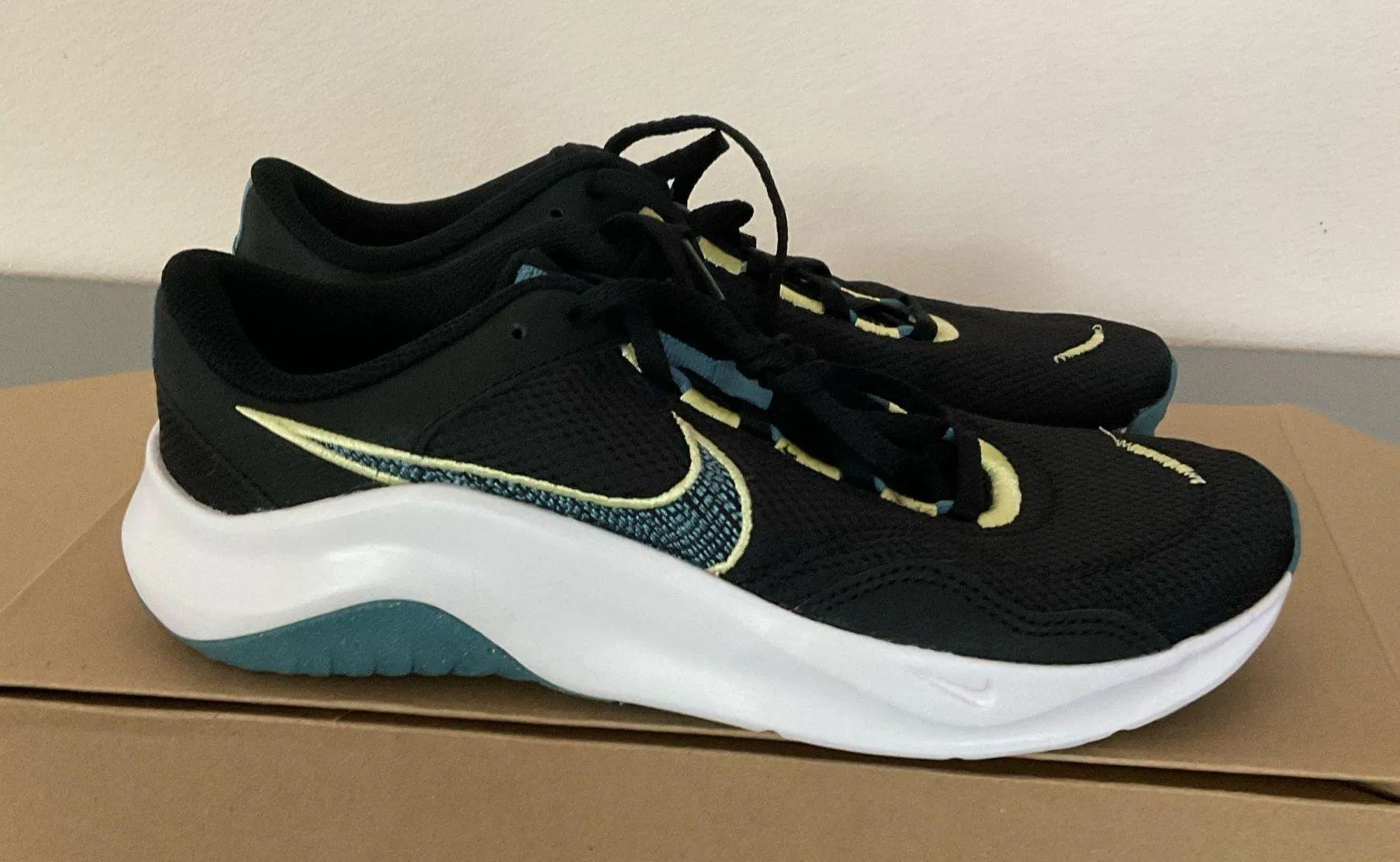 WMNS) Nike Legend Essential 3 Next Nature 'Black Aqua Lemon' DM1119-006 - Image 6