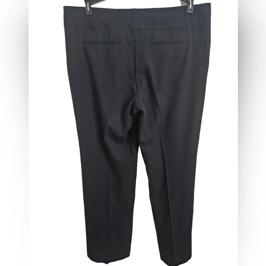 Daisy Fuentes Tailored Straight Leg Black Dress Pants Work Sz 14 - Image 2