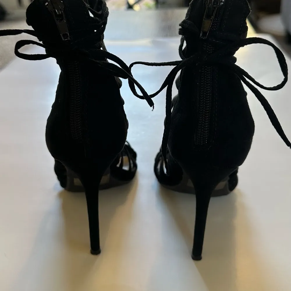 Wild Diva womens Open Toe Strappy Sandals for Women 5.5 cocktail night out party - Image 6