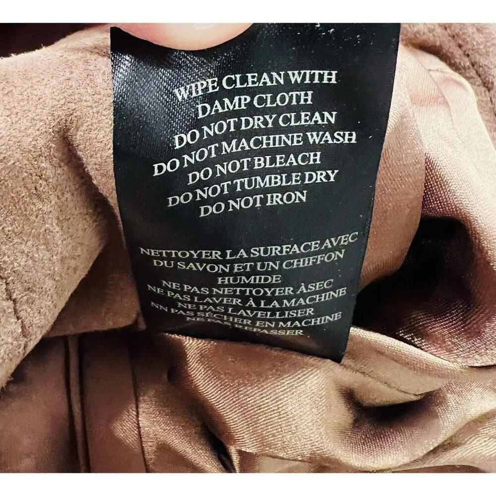 BLANK NYC Moto Jacket Suede Leather Light Brown Coffee Bean NEW W/ Tags Size S - Image 12