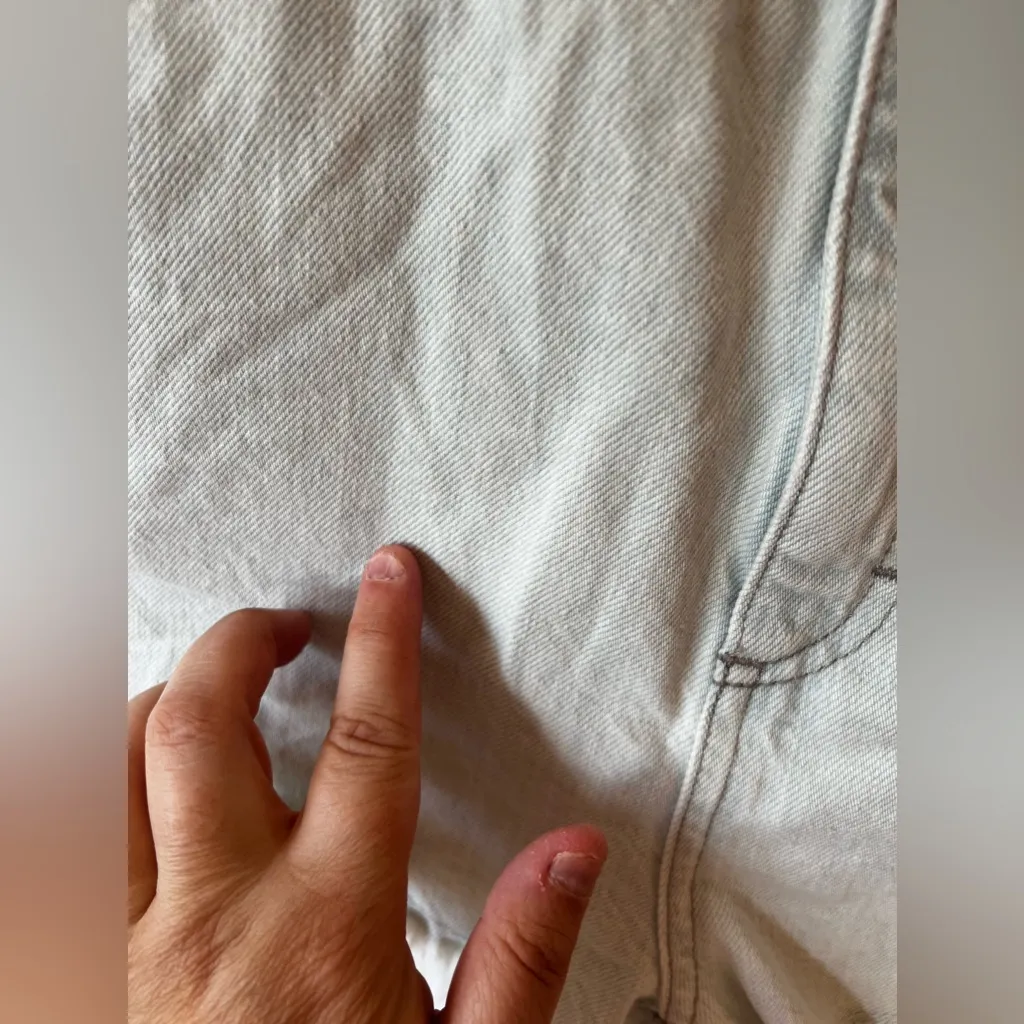 Topshop Kiri Denim Women’s NWT Jean Shorts Light Wash Frayed Size US‎ 12 - Image 10