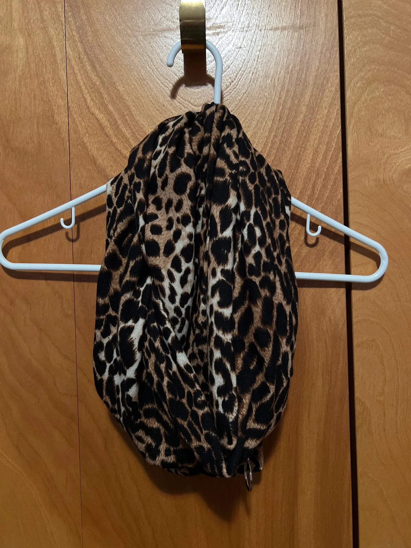 Cheetah Print Scarf With Hidden Pocket Multi - Image 4