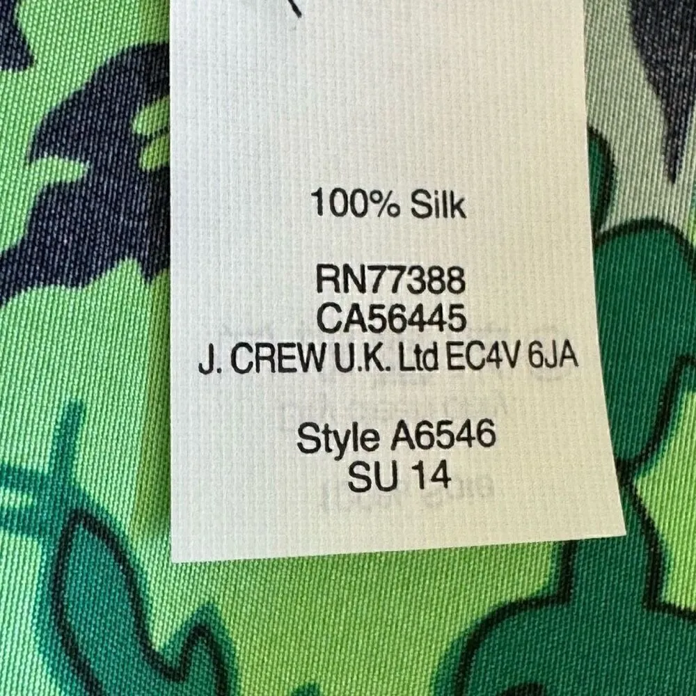 J CREW Gemstone Floral 100% Silk Top BlouseNew NWT SZ 6  #2009 - Image 11