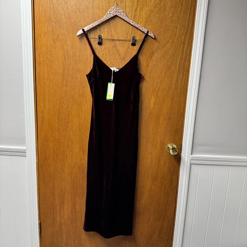 NEW Boden Velvet Slip Midi Party Dress Sleeveless Burgundy Red 6 NWT - Image 14