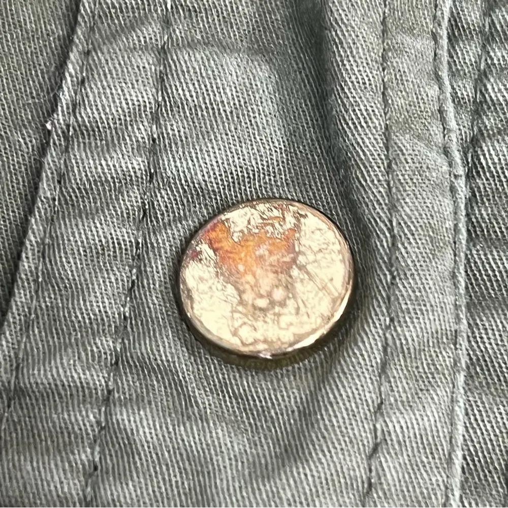 Miss London small jacket olive green army cargo style w/hood - Image 14