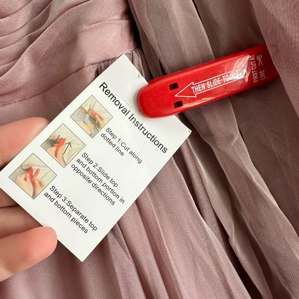 Mac Duggal Chiffon Open Sleeve A-Line Gown Flowy Elegant Dress Womens Size 4 NWT - Image 8