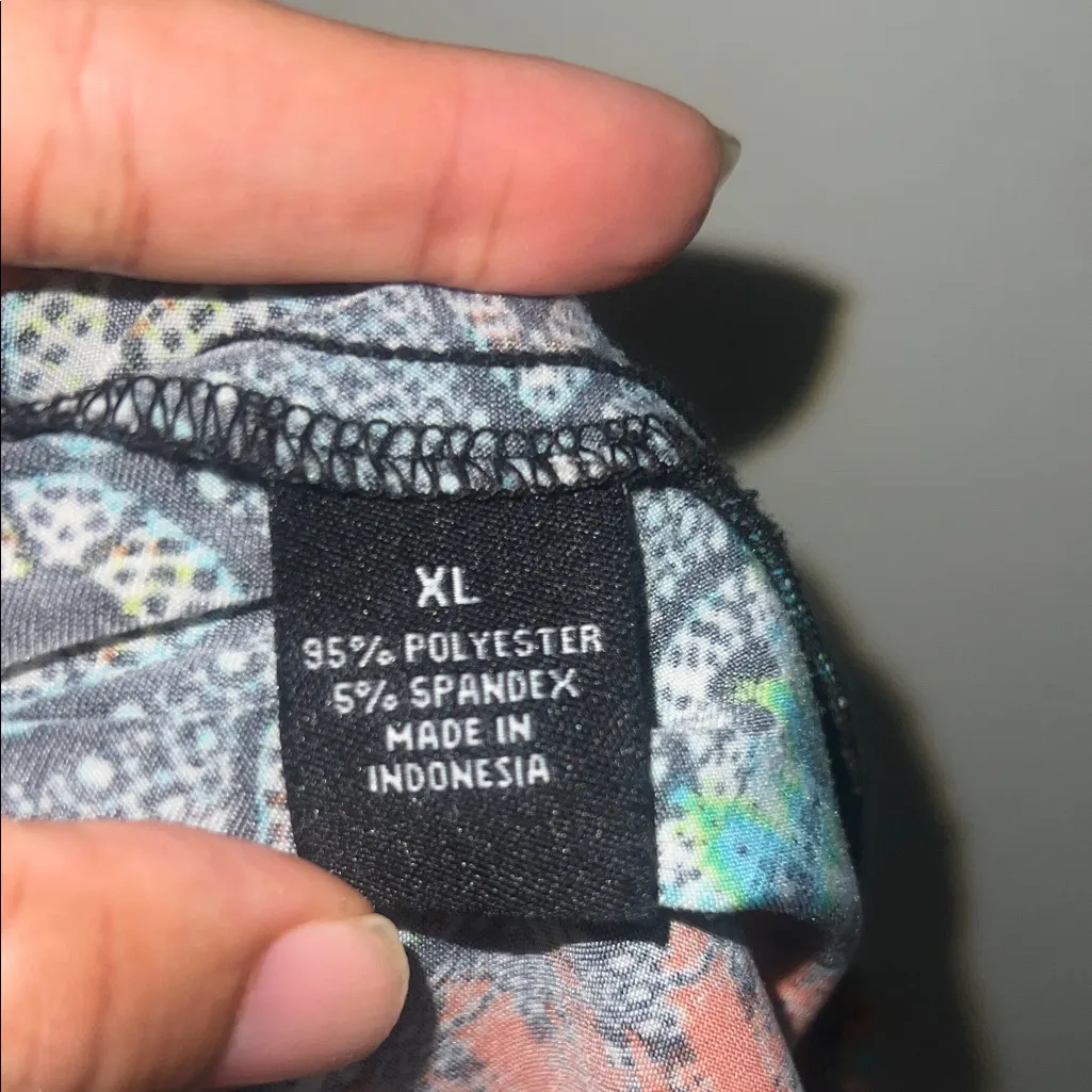 MSK XL Multicolor Sleeveless Geometric Pattern Dress Green - Image 8