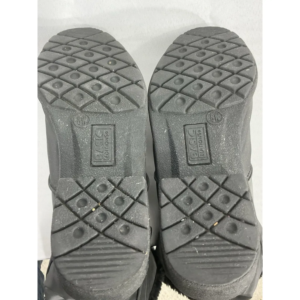 Womans Basic Editions Winter Boots 8 W Black Lined Zip Front - Image 8