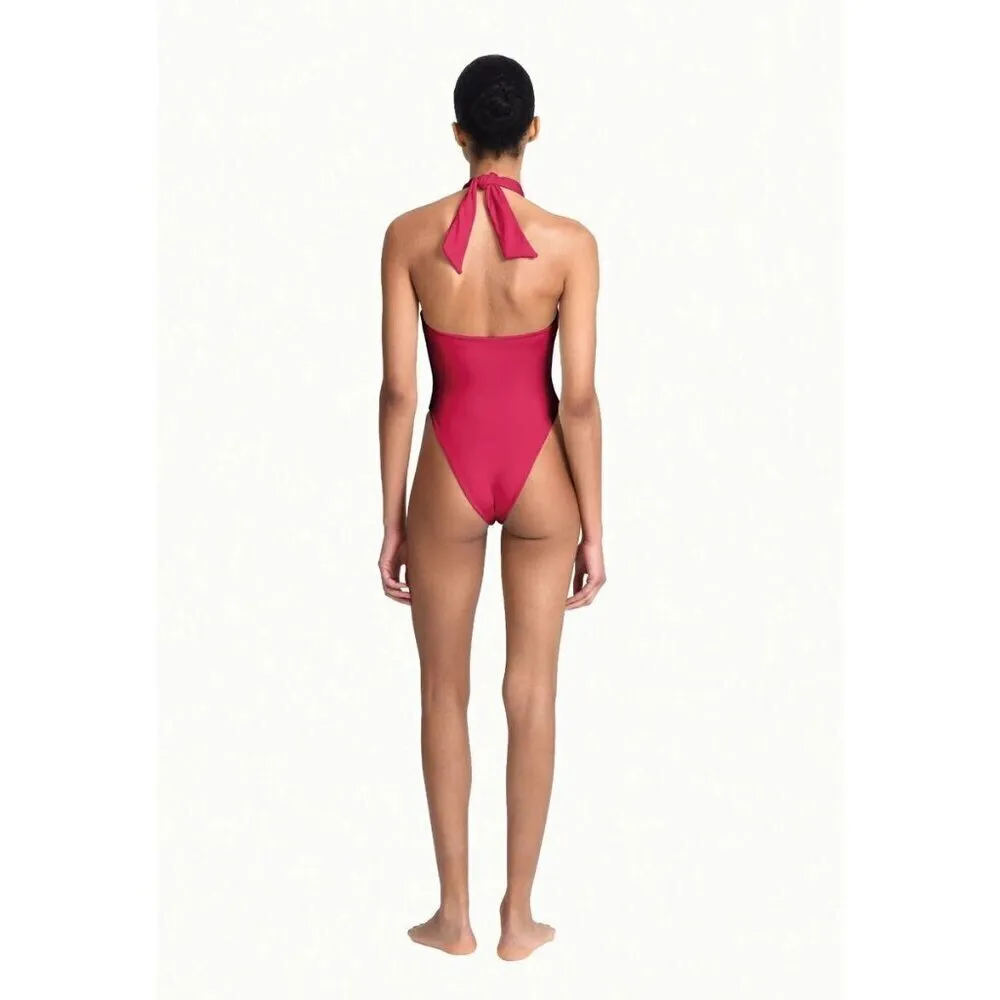 AEXAE Twist Swimsuit in Pink XSmall New Womens One Piece Swim Size XS - Image 9
