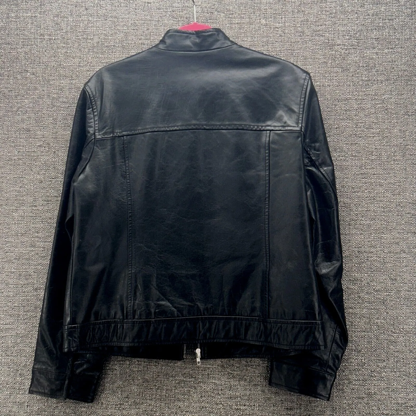 Old‎ Navy Leather Moto Jacket Black Large - Image 2
