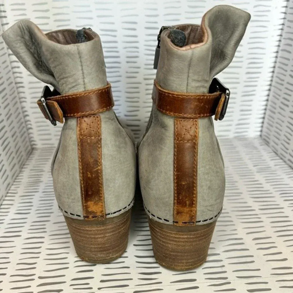 Dansko Hartley Bootie Gray Nubuck Leather Side Zip Boot EU 39 US 8.5‎ - Image 6