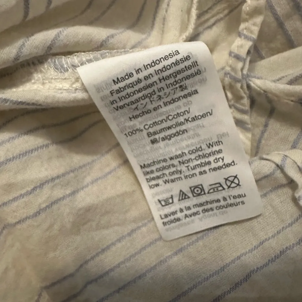 Madewell Tie Front Top in Stripe Size L - Image 5