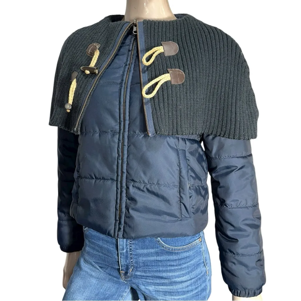 Anthropologie Daughters of the Liberation Women’s Size S Navy Blue Puffer Jacket - Image 3