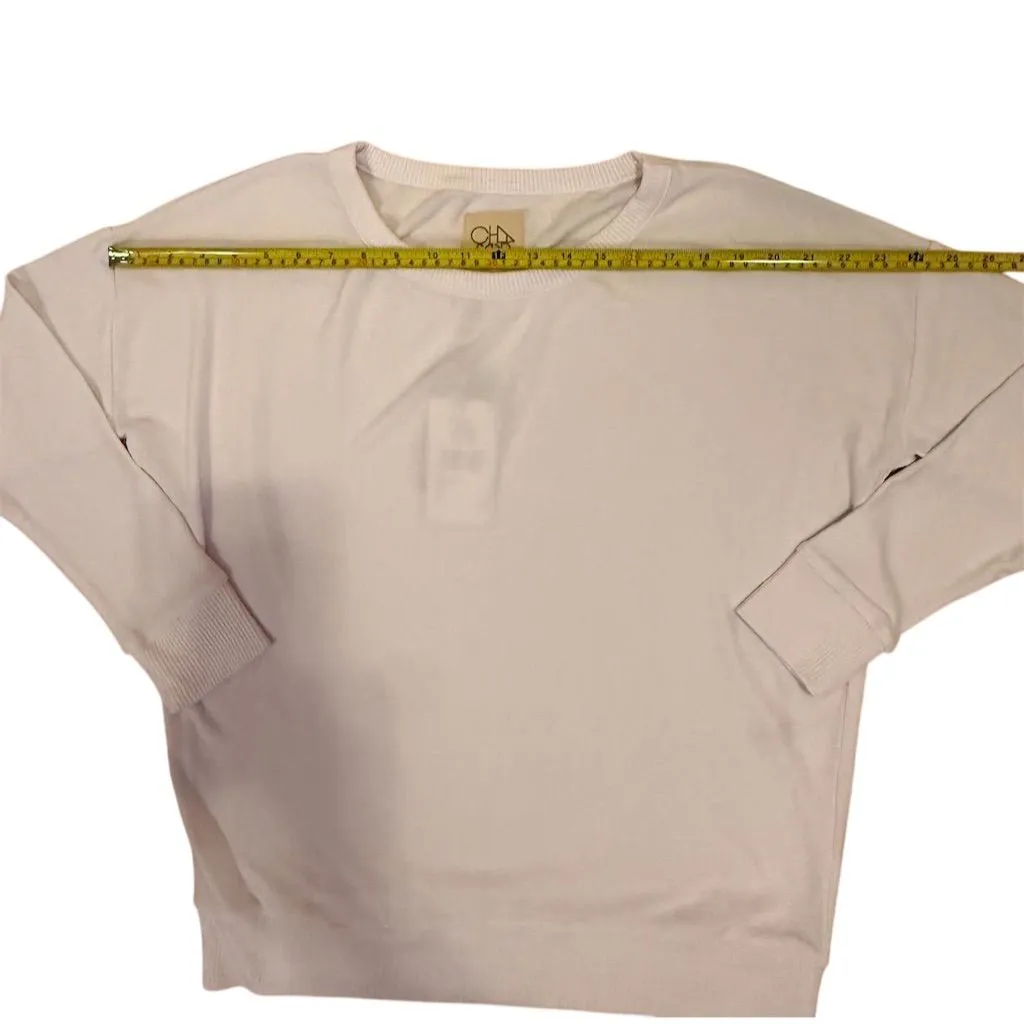 Chaser Women's White Long Sleeve Pullover Sweatshirt Size L Casual - Image 5