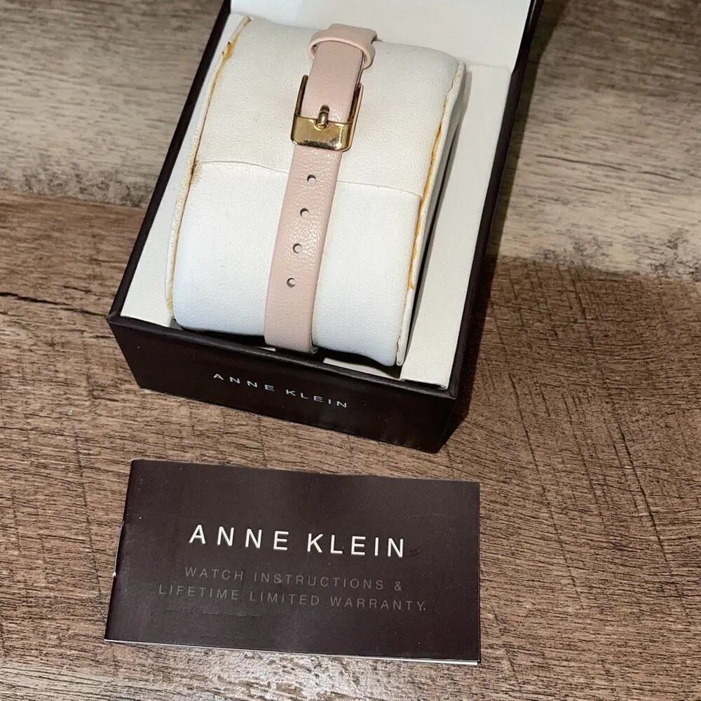 Anne Klein Women's Mother of Pearl Dial Leather Strap Wrist Watch Rose Gold Pink - Image 8