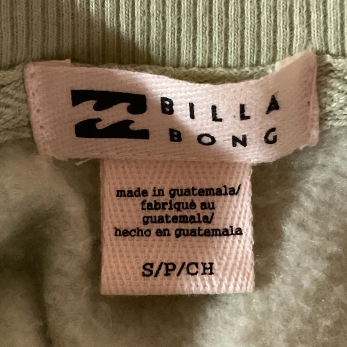 Billabong The Waves Crew Oversized Sweatshirt Size Small Pistachio Size Small - Image 9