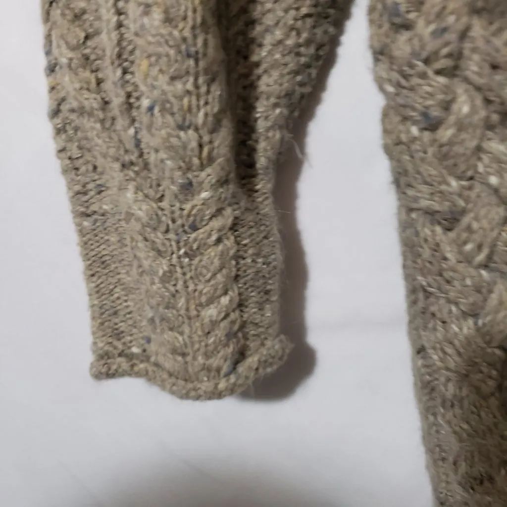 Express Tricot XS Hand Knitted Fishermans Oversized Cable Knit Sweater - Image 4