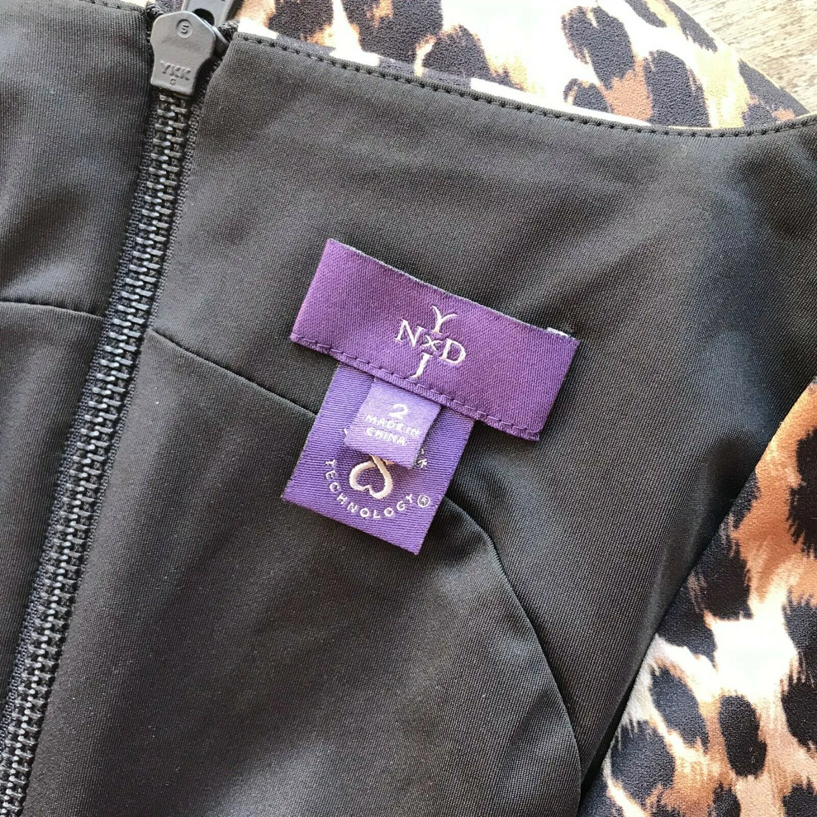 NYDJ‎ Womens Dress Size 2 Ruched Leopard Print Sheath Built In Shapewear NEW - Image 6