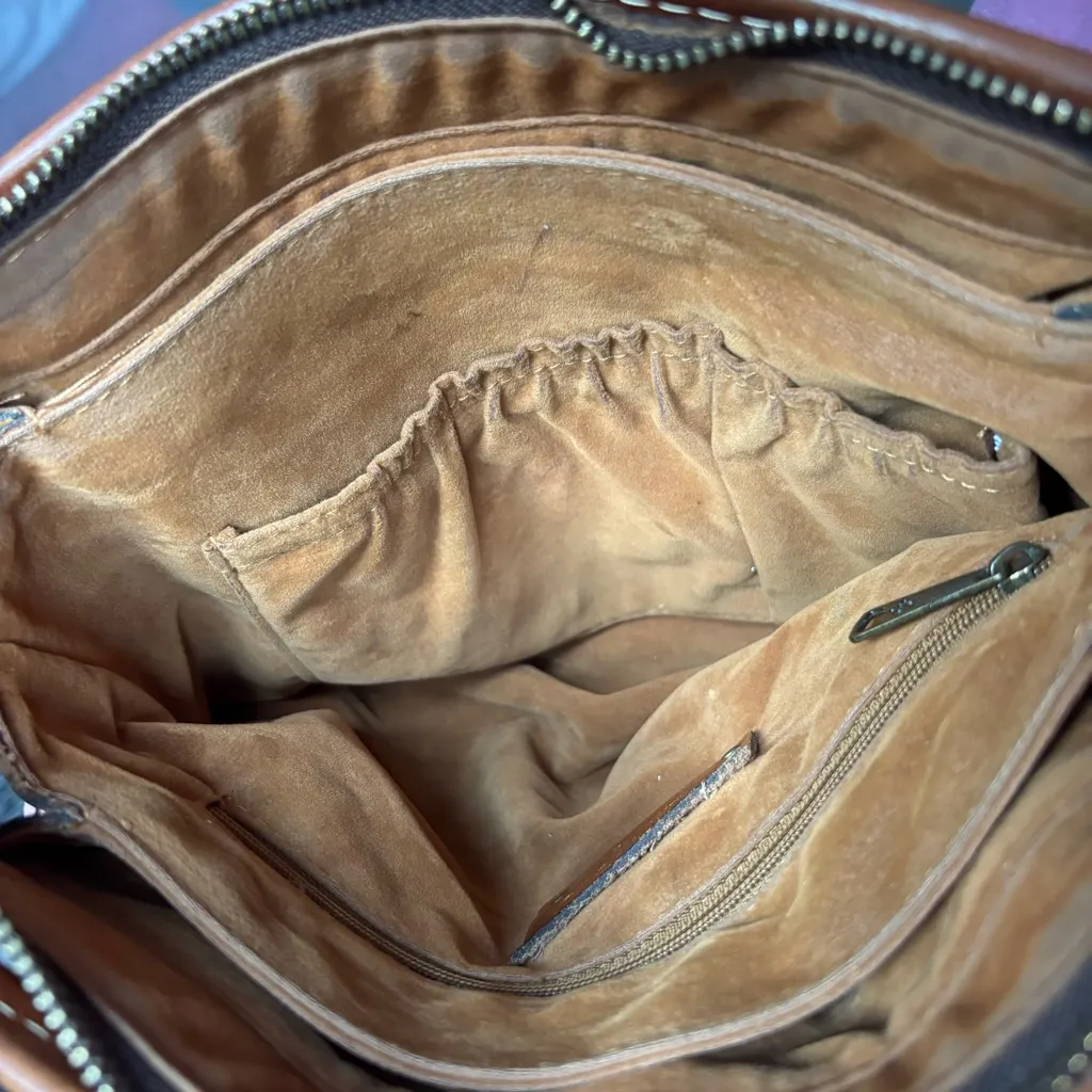 Patricia Nash Tooled Leather Satchel Crossbody Bag - Image 12