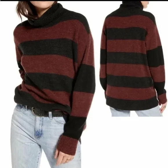 TREASURE & BOND wide striped turtleneck sweater ✨ - Image 2