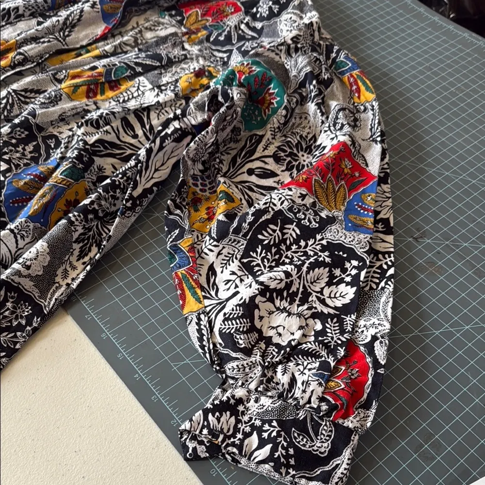 Vintage Retro Ruth Norman caftan lounge dress robe (M) Red Size M - Image 5