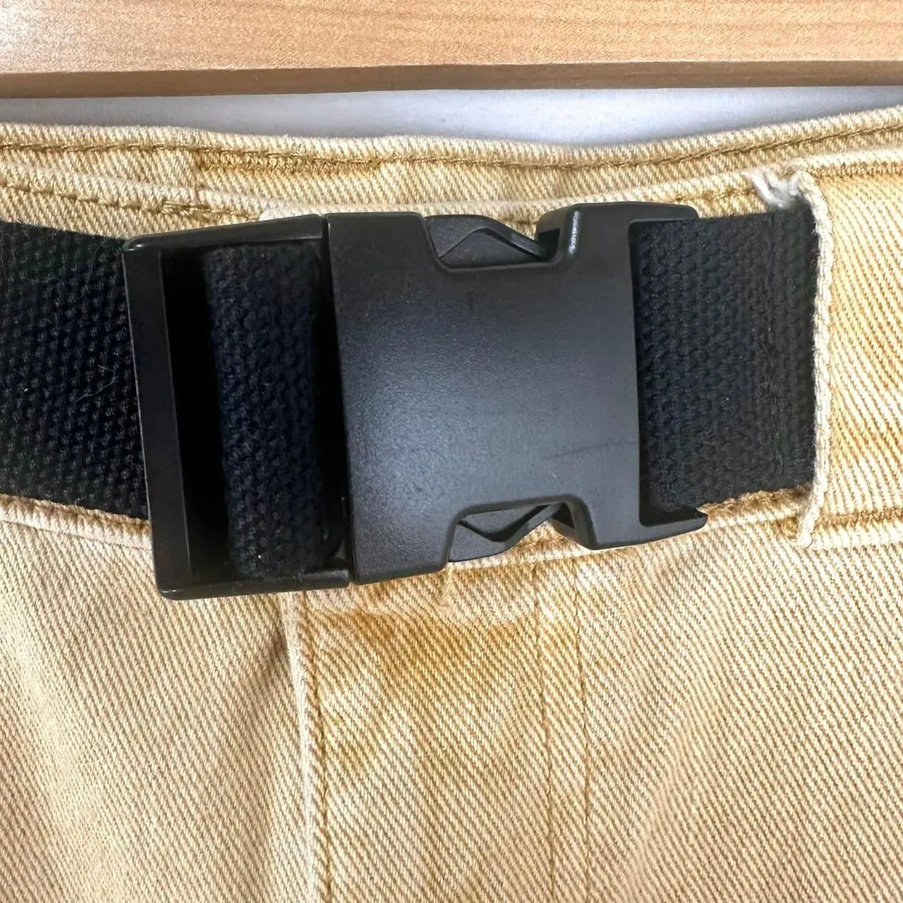 PACSUN Yellow Denim Cargo Mini Skirt Belt Pockets Womens 27 Grunge Y2K 2000s Alt - Image 3