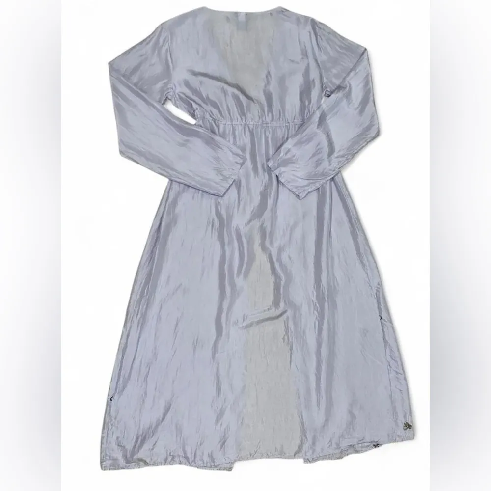 vintage 100% silk lavender floor length duster cardigan Purple Size M - Image 3